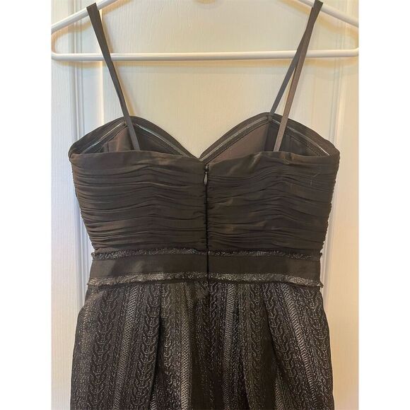 🆕 BCBGMAXAZRIA Women's Black Strapless Knee Length Cocktail Dress Size 2 - Picture 6 of 14